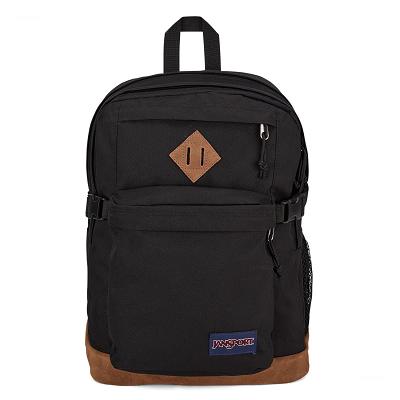 Black JanSport SUEDE CAMPUS Laptop Backpacks | US_JS335