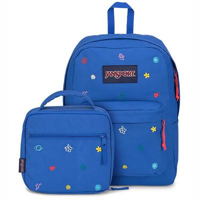 Blue JanSport KIDCORE CHARMS BUNDLE School Backpacks | US_JS529