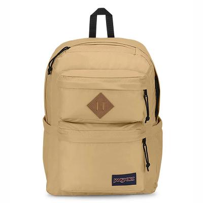 Khaki JanSport Double Break Laptop Backpacks | US_JS218