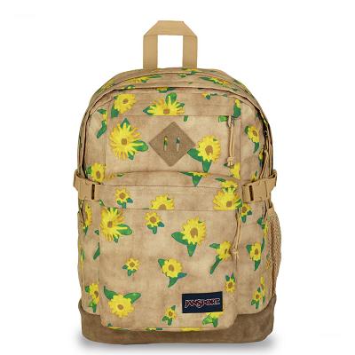 Khaki JanSport SUEDE CAMPUS Laptop Backpacks | US_JS0A10