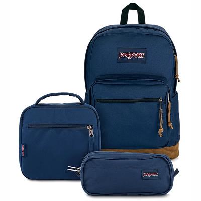 Navy JanSport TIMELESS BLUE NAVY BUNDLE School Backpacks | US_JS134