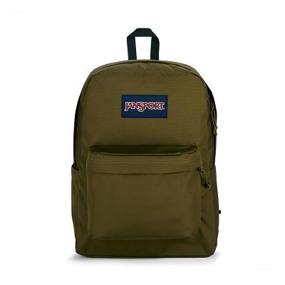 Olive JanSport SuperBreak® Plus Laptop Backpacks | US_JS564