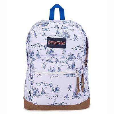 White / Blue JanSport Right Pack Laptop Backpacks | US_JS037