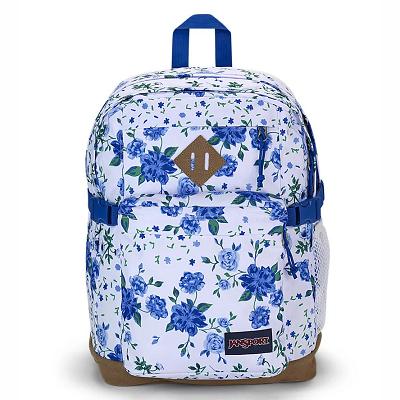 White / Blue JanSport SUEDE CAMPUS School Backpacks | US_JS063