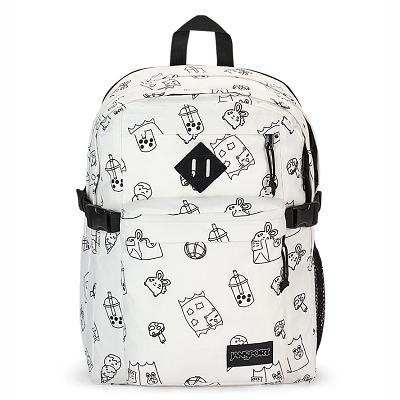 White JanSport Main Campus School Backpacks | US_JS386