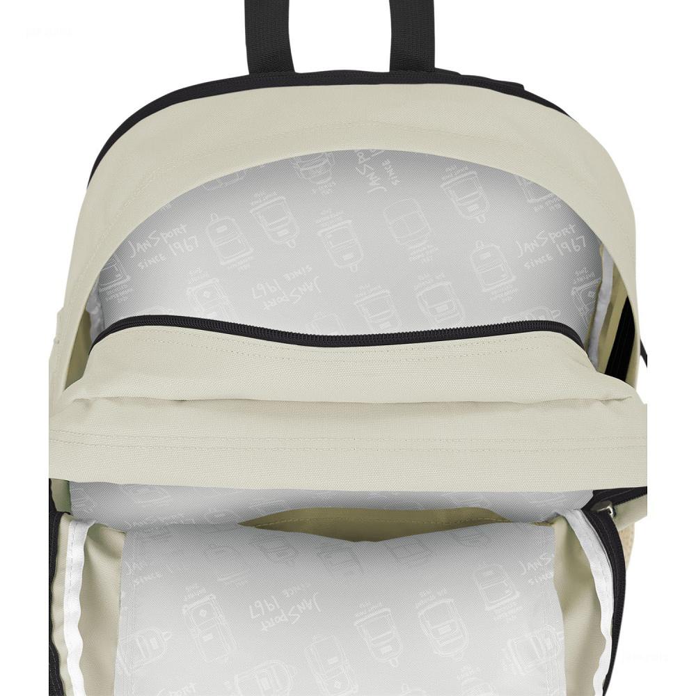 Beige JanSport Main Campus School Backpacks | US_JS576