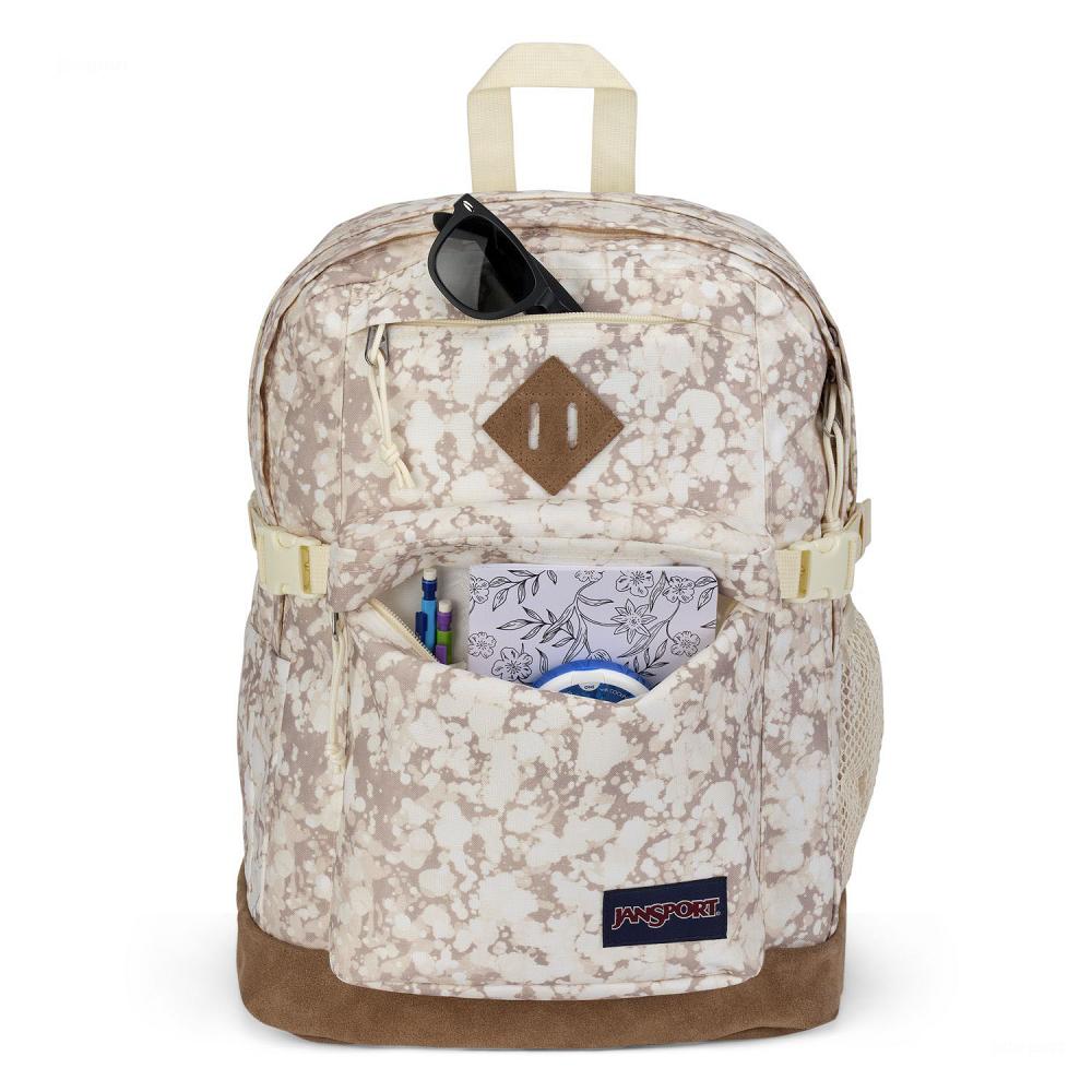 Beige JanSport SUEDE CAMPUS School Backpacks | US_JS207