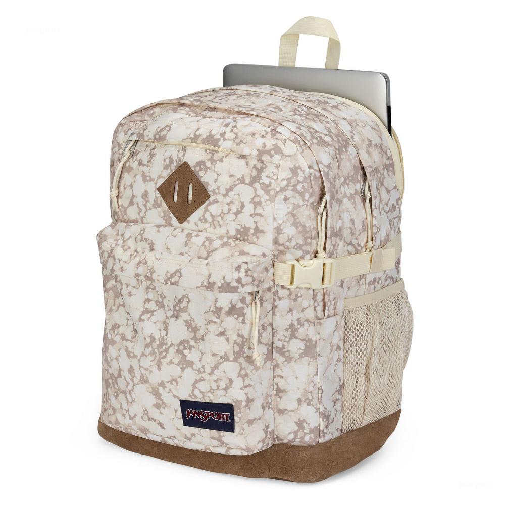 Beige JanSport SUEDE CAMPUS School Backpacks | US_JS207