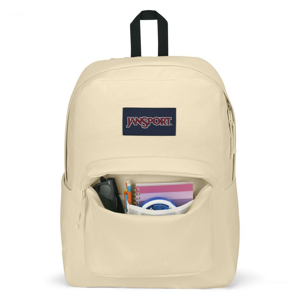 Beige JanSport SuperBreak® Plus Laptop Backpacks | US_JS234