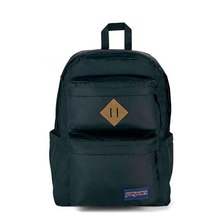 Black JanSport Double Break Laptop Backpacks | US_JS582