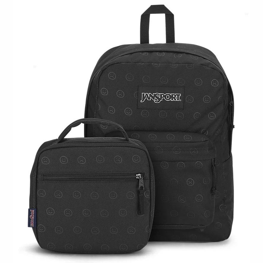 Black JanSport HAPPY AND SAD BUNDLE Laptop Backpacks | US_JS309