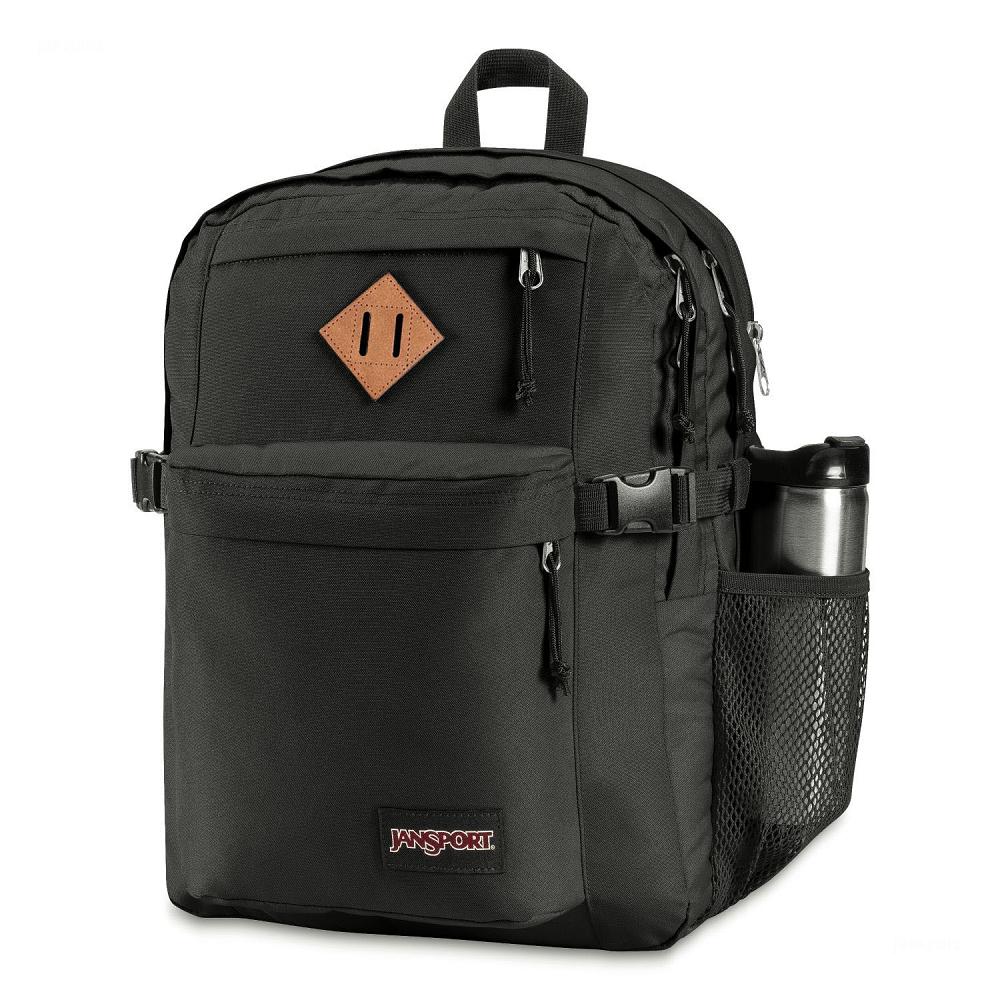 Black JanSport Main Campus Laptop Backpacks | US_JS483