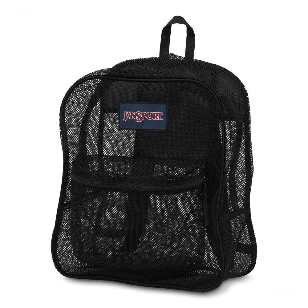 Black JanSport Mesh Pack School Backpacks | US_JS133