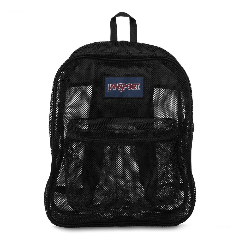 Black JanSport Mesh Pack School Backpacks | US_JS133