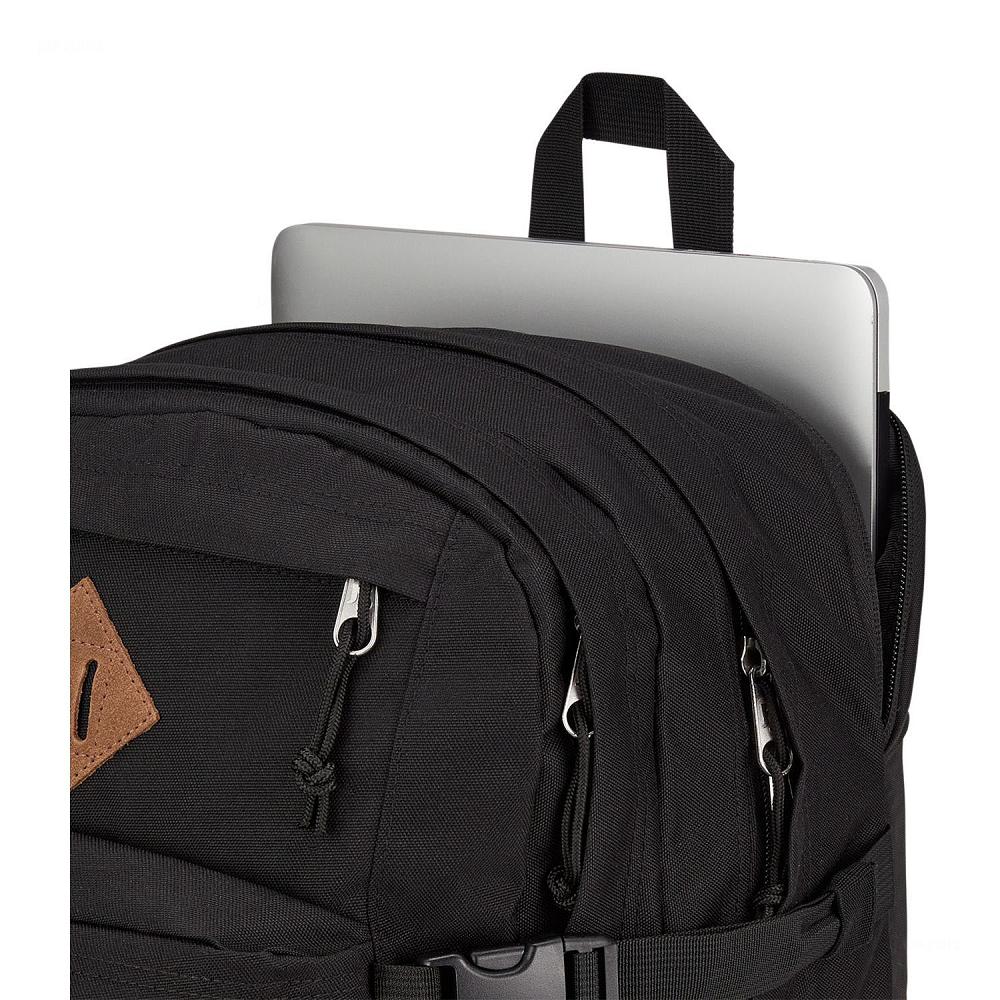 Black JanSport SUEDE CAMPUS Laptop Backpacks | US_JS335