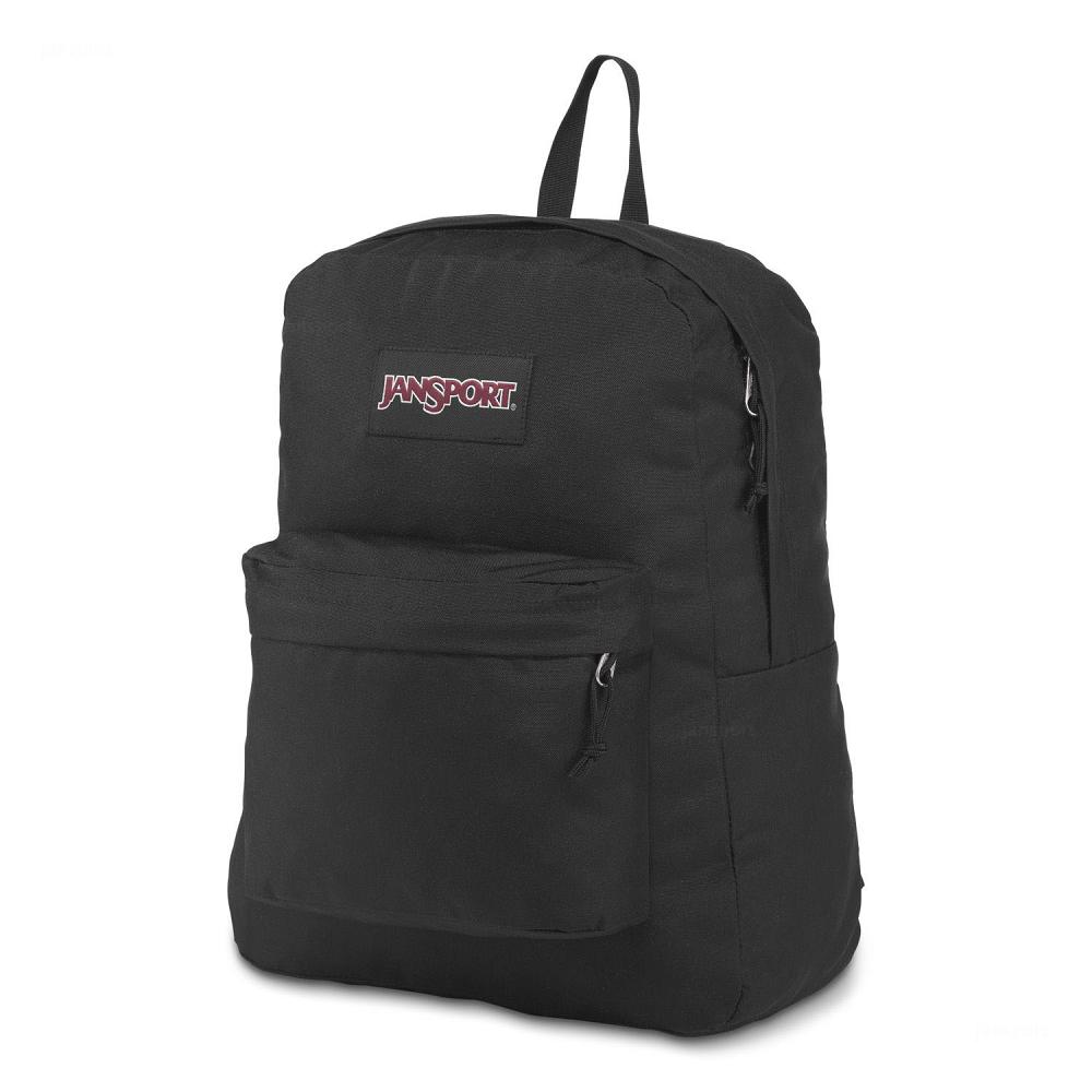 Black JanSport SuperBreak® Plus Laptop Backpacks | US_JS195