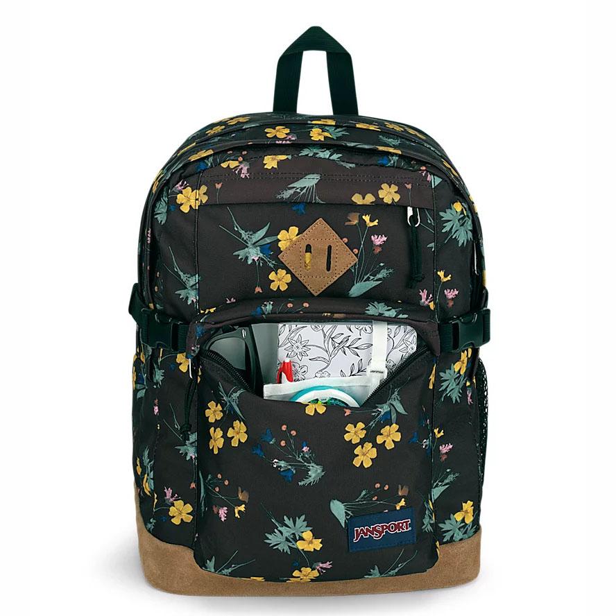 Black / Yellow JanSport SUEDE CAMPUS School Backpacks | US_JS363