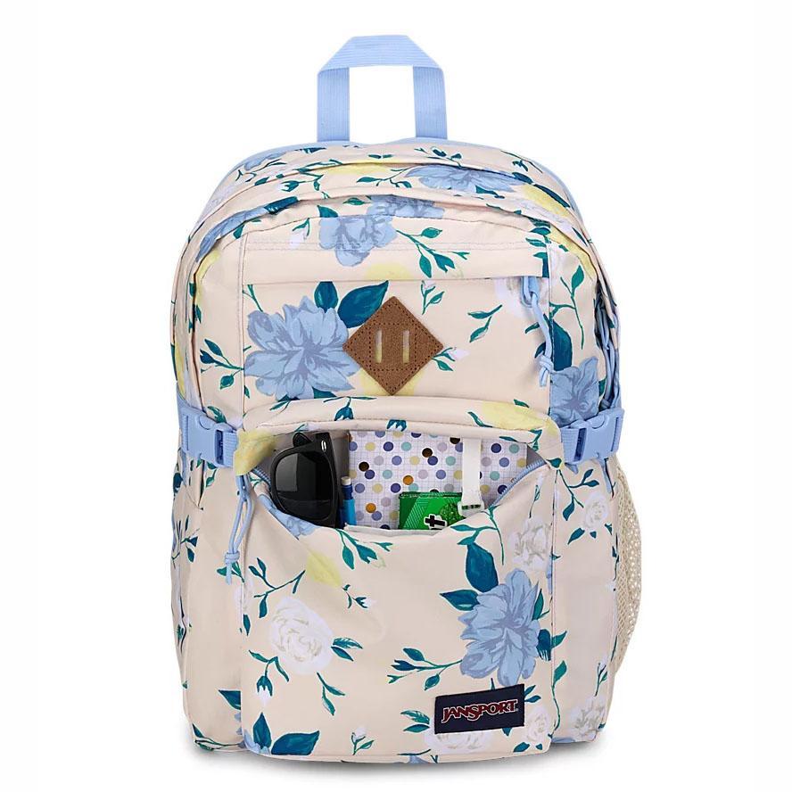 Blue / Yellow JanSport Main Campus Laptop Backpacks | US_JS039