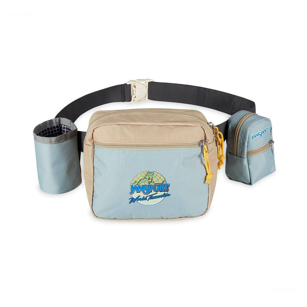 Brown / Blue JanSport SURPLUS WORLD TRAVELER Fanny Packs | US_JS050