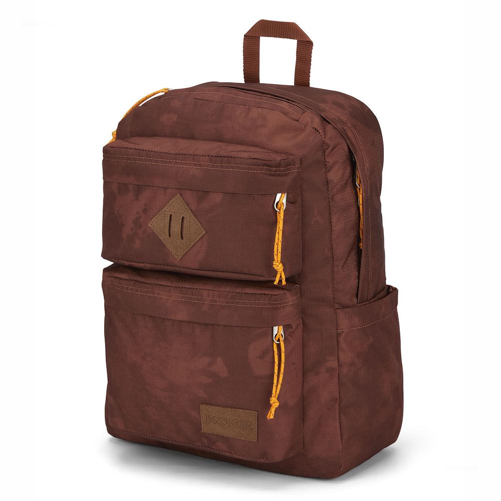 Brown JanSport Double Break Laptop Backpacks | US_JS380