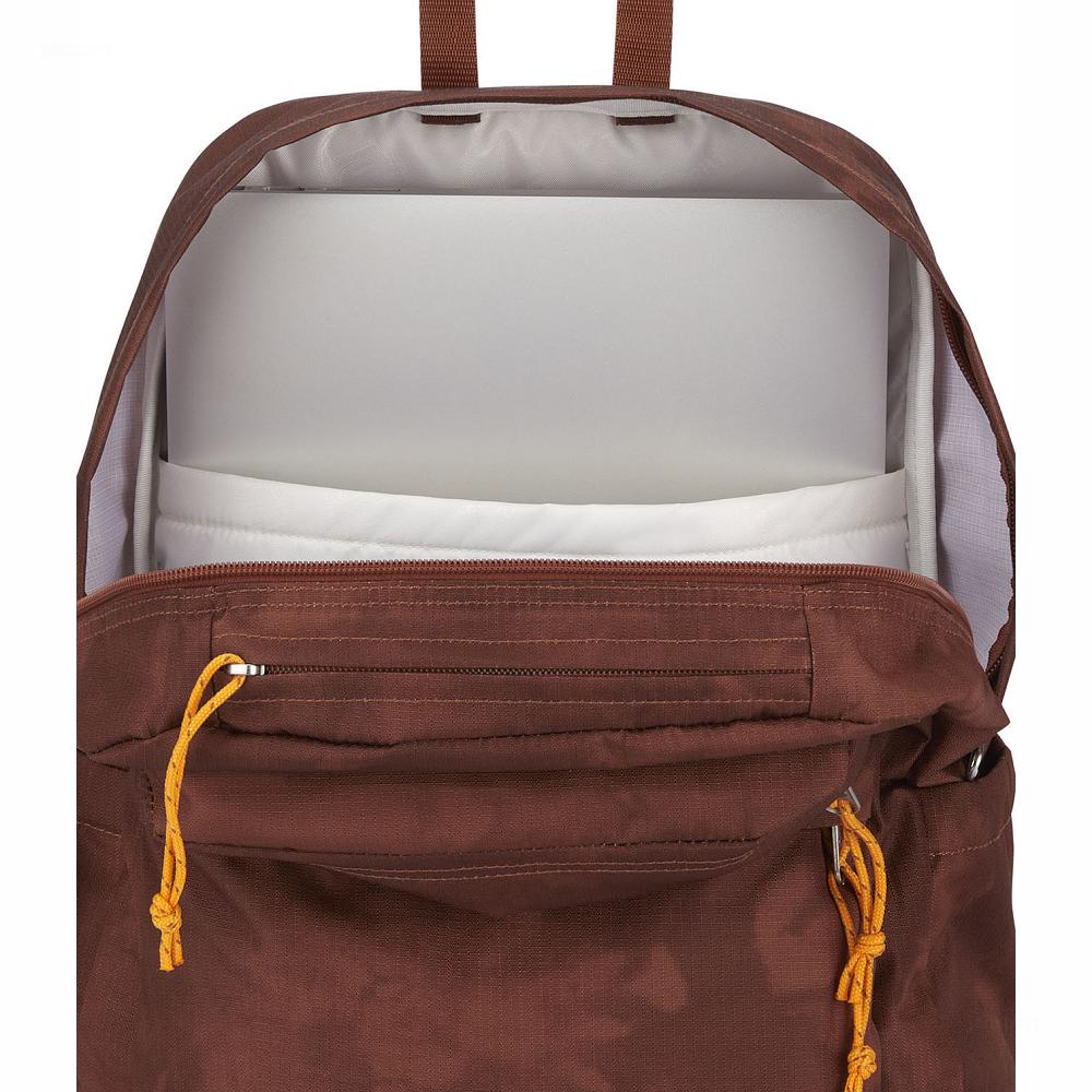 Brown JanSport Double Break Laptop Backpacks | US_JS380