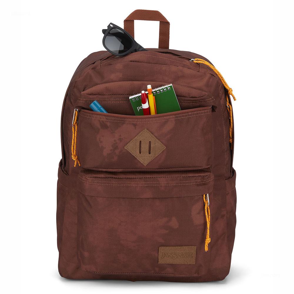 Brown JanSport Double Break Laptop Backpacks | US_JS380