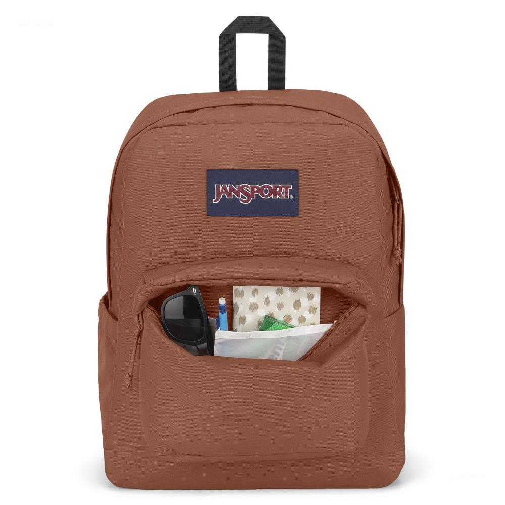 Brown JanSport SuperBreak® Plus Laptop Backpacks | US_JS595