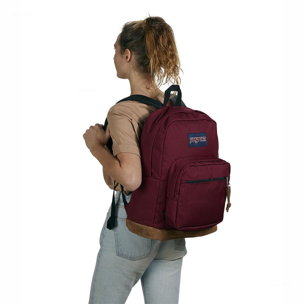 Burgundy JanSport Right Pack Laptop Backpacks | US_JS487