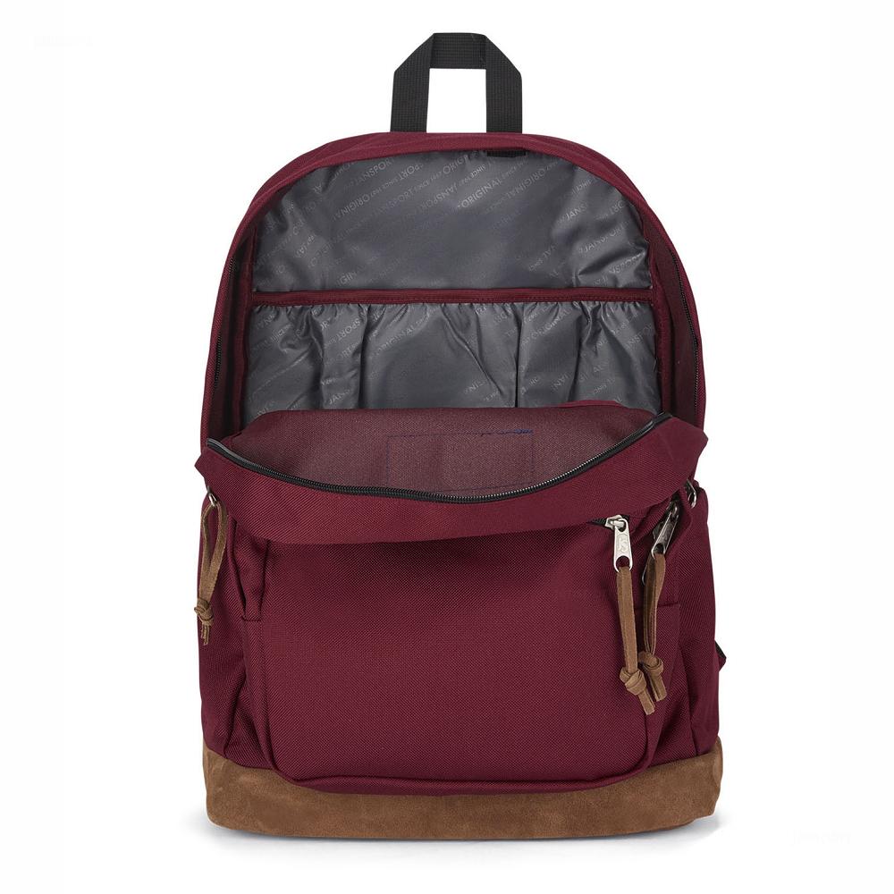 Burgundy JanSport Right Pack Laptop Backpacks | US_JS487