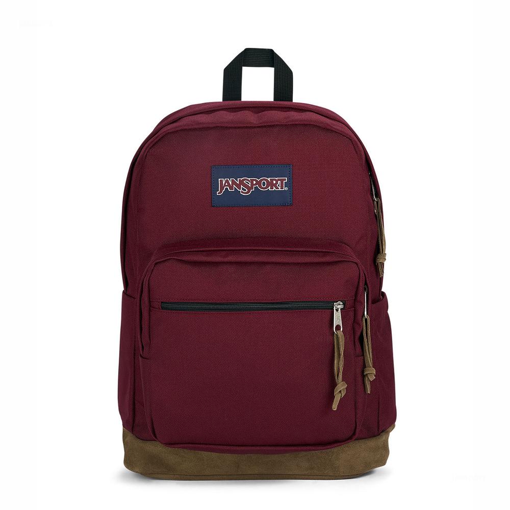 Burgundy JanSport Right Pack Laptop Backpacks | US_JS487