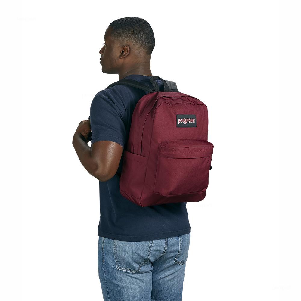 Burgundy JanSport SuperBreak® Plus Laptop Backpacks | US_JS148