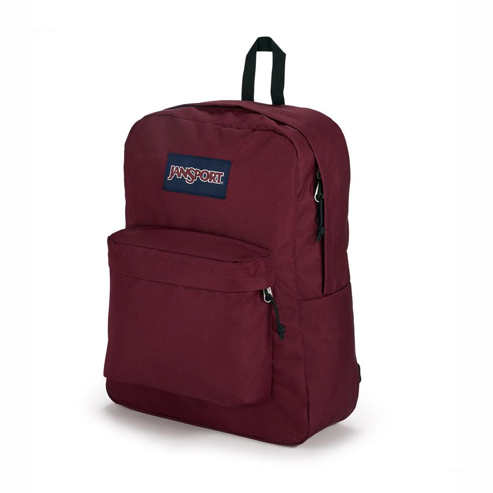 Burgundy JanSport SuperBreak® Plus Laptop Backpacks | US_JS148