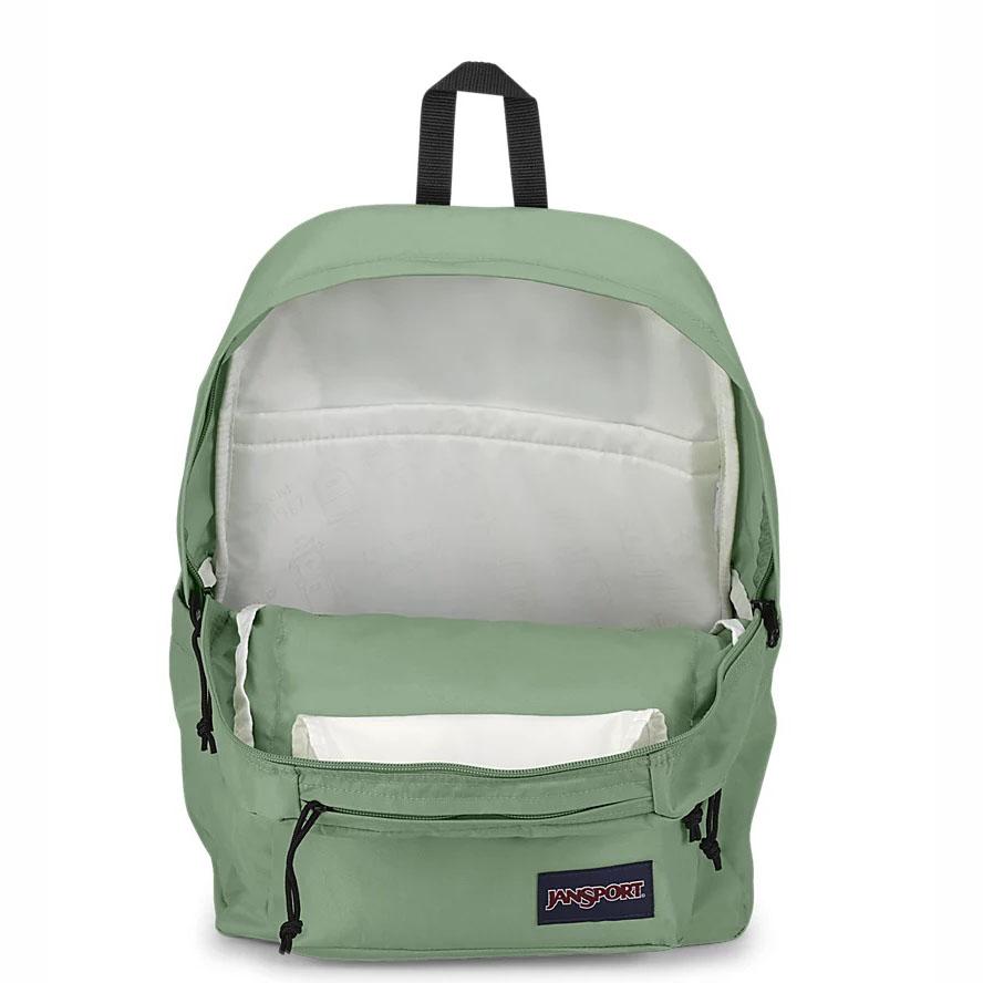 Green JanSport Double Break Laptop Backpacks | US_JS136