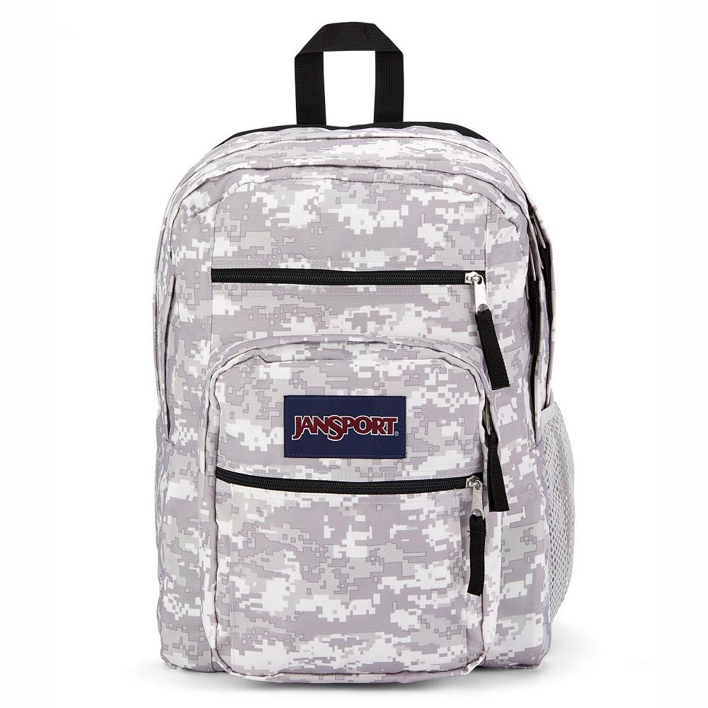 Grey / Camo JanSport BIG STUDENT Laptop Backpacks | US_JS338