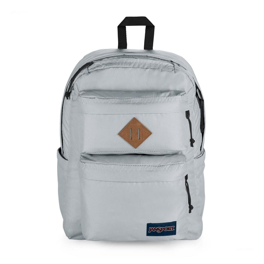 Grey JanSport Double Break Laptop Backpacks | US_JS046