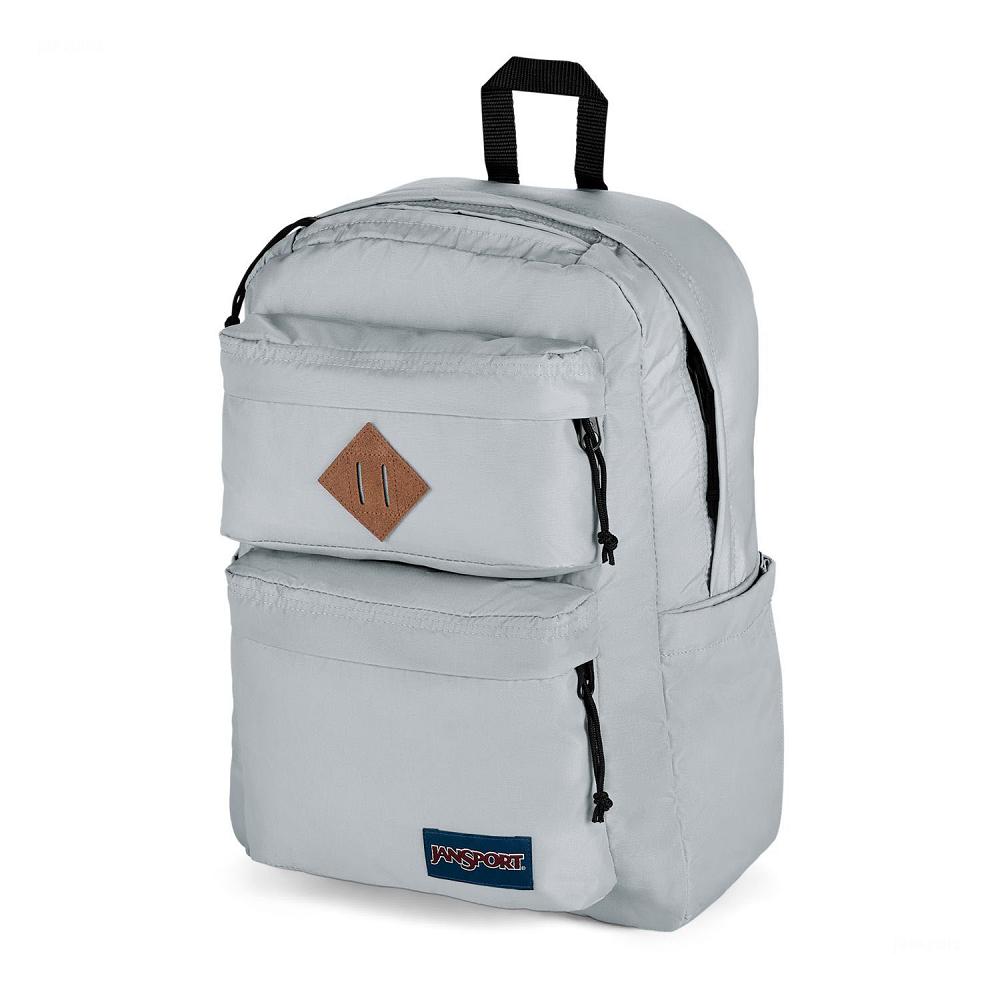 Grey JanSport Double Break School Backpacks | US_JS501