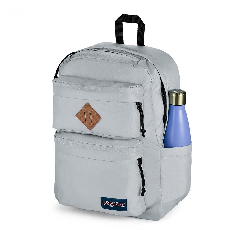 Grey JanSport Double Break School Backpacks | US_JS501