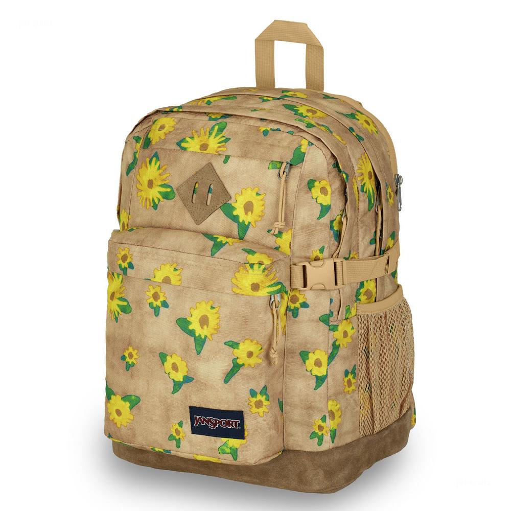 Khaki JanSport SUEDE CAMPUS Laptop Backpacks | US_JS0A10