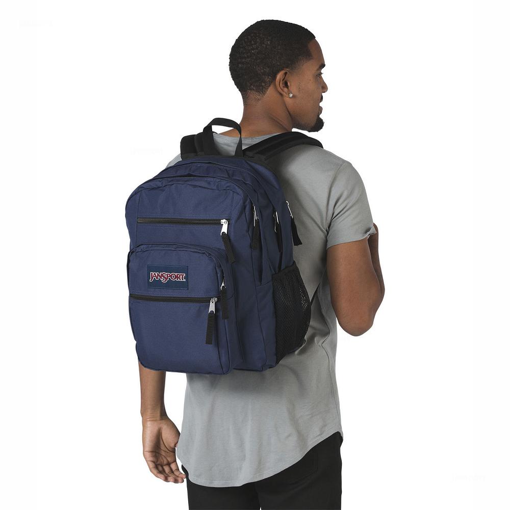 Navy JanSport BIG STUDENT Laptop Backpacks | US_JS095