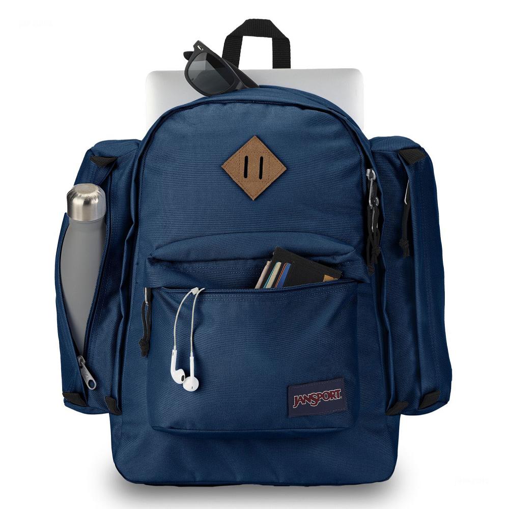 Navy JanSport Field Pack Laptop Backpacks | US_JS525