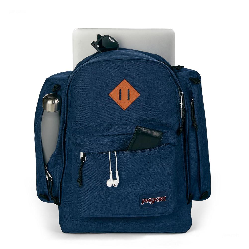 Navy JanSport Field Pack Laptop Backpacks | US_JS525