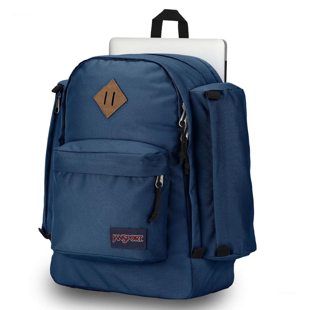 Navy JanSport Field Pack Laptop Backpacks | US_JS525