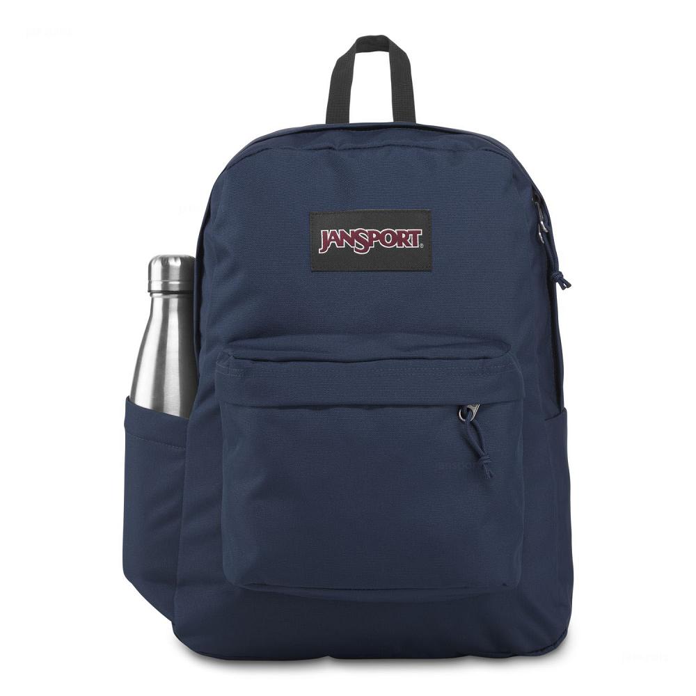 Navy JanSport SuperBreak® Plus Laptop Backpacks | US_JS101