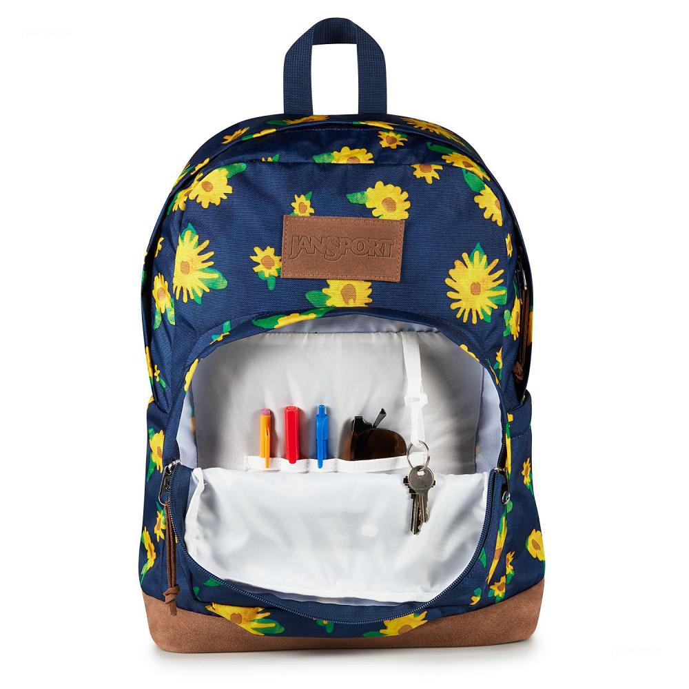 Navy / Yellow JanSport Right Pack Laptop Backpacks | US_JS530