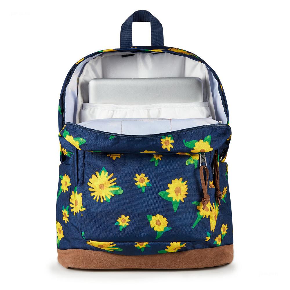 Navy / Yellow JanSport Right Pack Laptop Backpacks | US_JS530