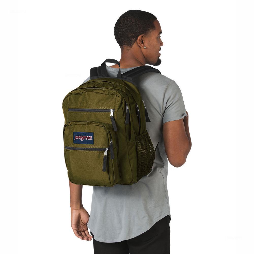 Olive JanSport BIG STUDENT Laptop Backpacks | US_JS368