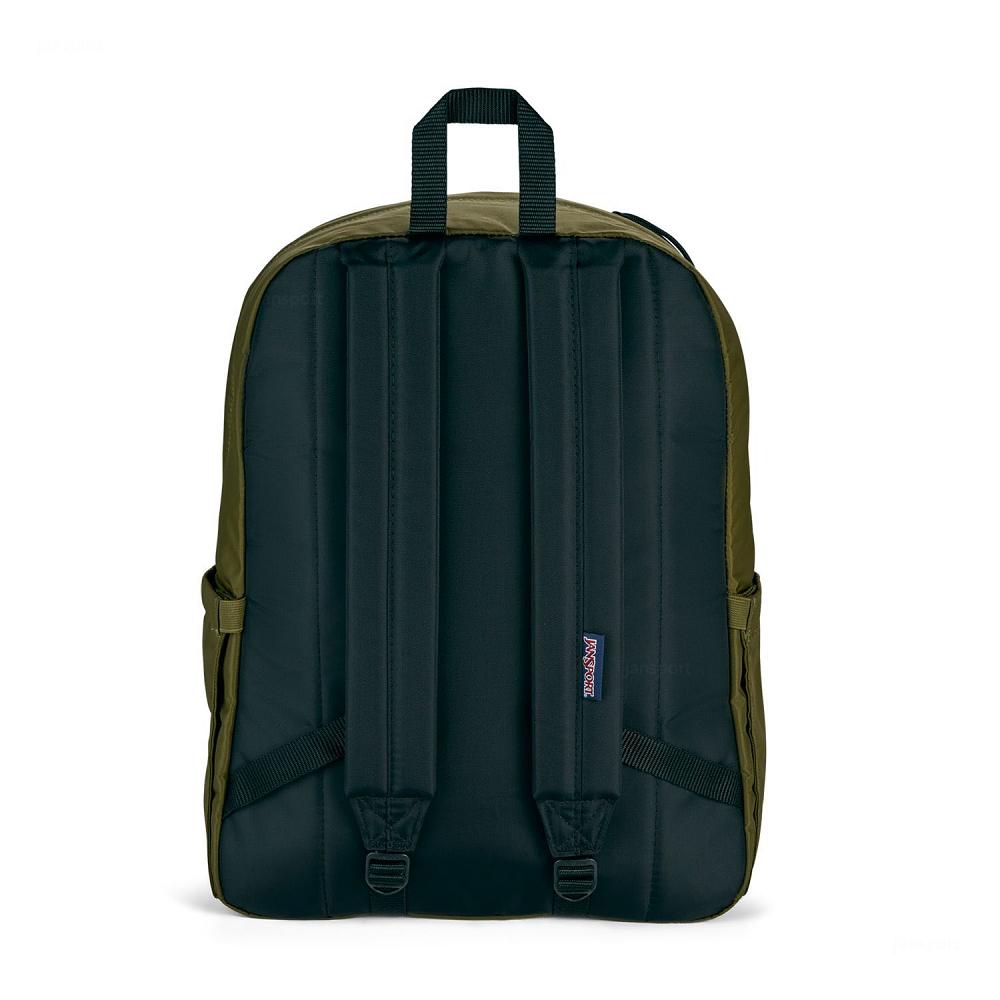 Olive JanSport Double Break Laptop Backpacks | US_JS512