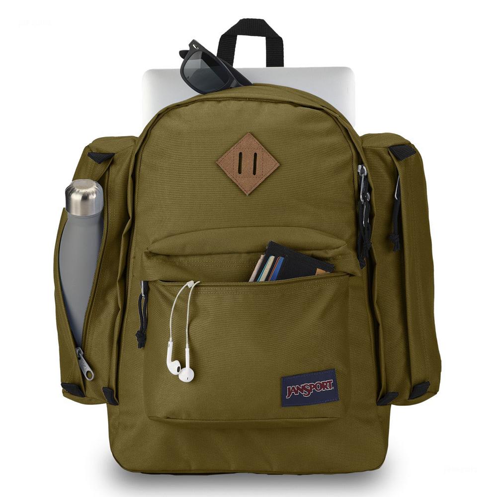 Olive JanSport Field Pack Hiking Backpacks | US_JS225