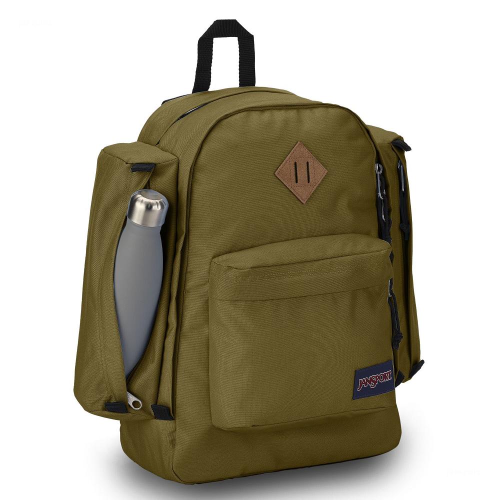 Olive JanSport Field Pack Hiking Backpacks | US_JS225