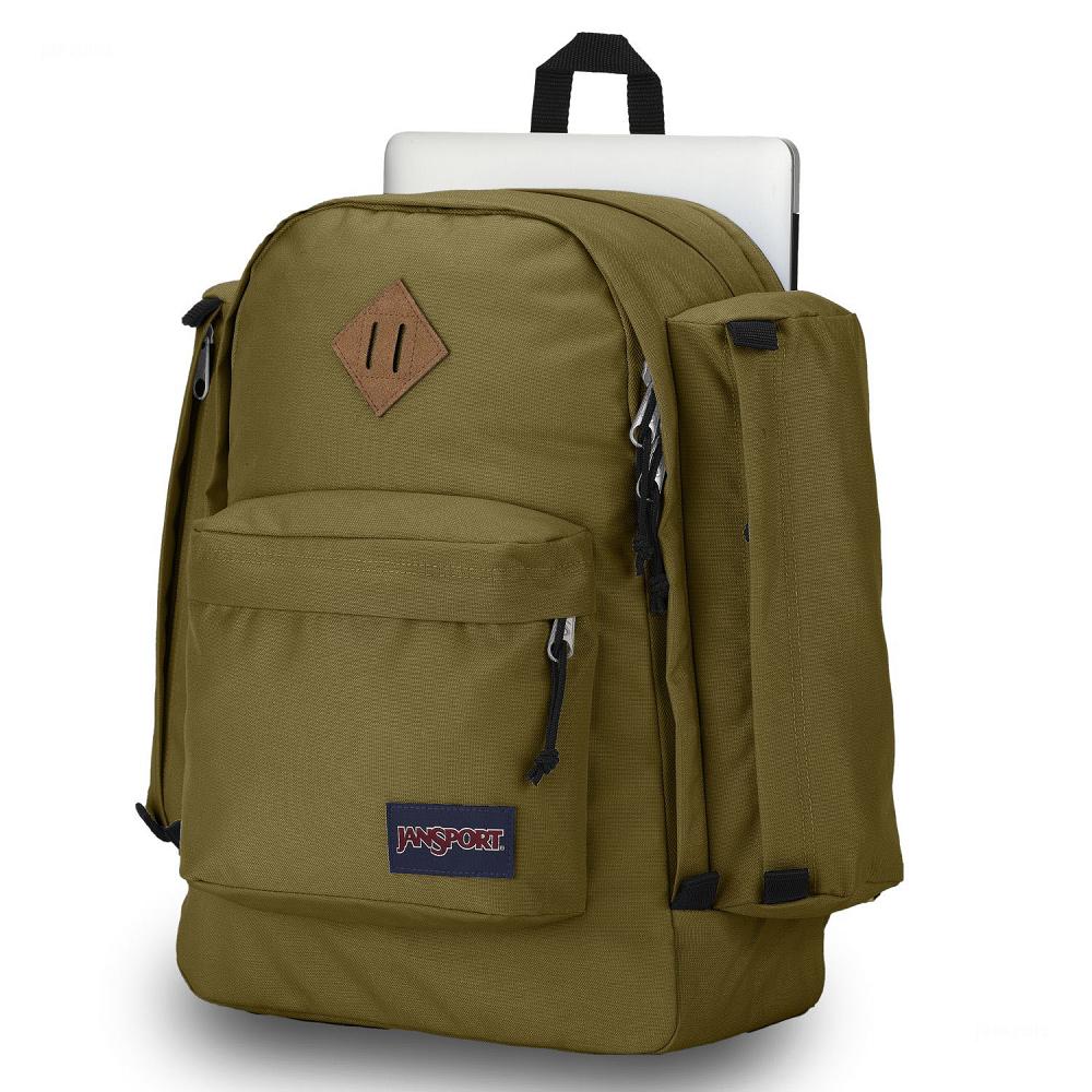 Olive JanSport Field Pack Hiking Backpacks | US_JS225